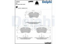 Sada brzdových destiček, kotoučová brzda DELPHI LP3850