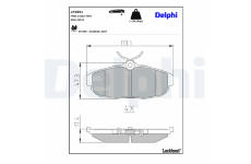Sada brzdových destiček, kotoučová brzda DELPHI LP3851