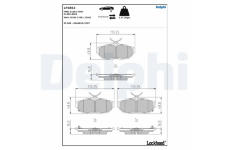 Sada brzdových destiček, kotoučová brzda DELPHI LP3852