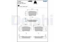 Sada brzdových destiček, kotoučová brzda DELPHI LP3855