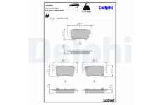 Sada brzdových destiček, kotoučová brzda DELPHI LP3855