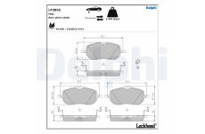 Sada brzdových destiček, kotoučová brzda DELPHI LP3856