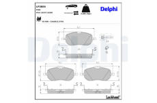 Sada brzdových destiček, kotoučová brzda DELPHI LP3856