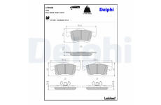 Sada brzdových platničiek kotúčovej brzdy DELPHI LP3858