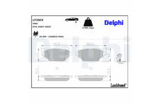 Sada brzdových destiček, kotoučová brzda DELPHI LP3859