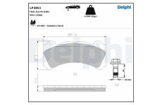 Sada brzdových platničiek kotúčovej brzdy DELPHI LP3861