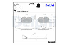 Sada brzdových platničiek kotúčovej brzdy DELPHI LP3862