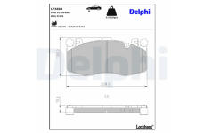 Sada brzdových platničiek kotúčovej brzdy DELPHI LP3868
