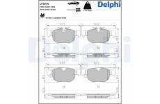 Sada brzdových destiček, kotoučová brzda DELPHI LP3870