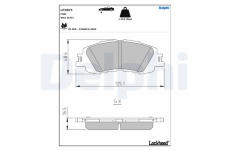 Sada brzdových destiček, kotoučová brzda DELPHI LP3871