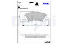 Sada brzdových platničiek kotúčovej brzdy DELPHI LP3871