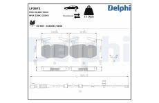 Sada brzdových destiček, kotoučová brzda DELPHI LP3872