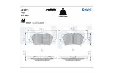Sada brzdových destiček, kotoučová brzda DELPHI LP3876