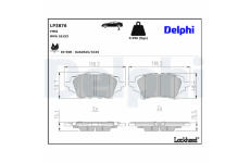 Sada brzdových platničiek kotúčovej brzdy DELPHI LP3876