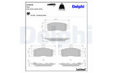 Sada brzdových destiček, kotoučová brzda DELPHI LP3878