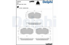Sada brzdových platničiek kotúčovej brzdy DELPHI LP3879