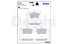 Sada brzdových platničiek kotúčovej brzdy DELPHI LP3880