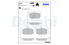 Sada brzdových destiček, kotoučová brzda DELPHI LP3904