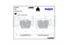 Sada brzdových destiček, kotoučová brzda DELPHI LP3920