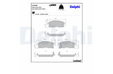 Sada brzdových destiček, kotoučová brzda DELPHI LP3928