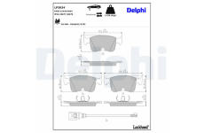 Sada brzdových destiček, kotoučová brzda DELPHI LP3934