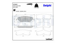 Sada brzdových platničiek kotúčovej brzdy DELPHI LP3961