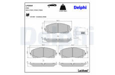 Sada brzdových destiček, kotoučová brzda DELPHI LP3964