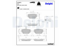 Sada brzdových platničiek kotúčovej brzdy DELPHI LP3973