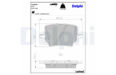 Sada brzdových destiček, kotoučová brzda DELPHI LP3979