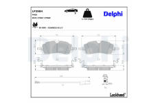 Sada brzdových destiček, kotoučová brzda DELPHI LP3984