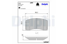 Sada brzdových destiček, kotoučová brzda DELPHI LP39