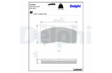 Sada brzdových destiček, kotoučová brzda DELPHI LP4009