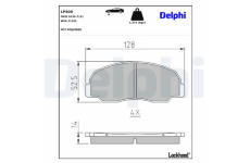 Sada brzdových destiček, kotoučová brzda DELPHI LP400