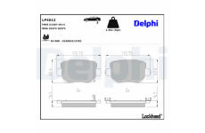 Sada brzdových destiček, kotoučová brzda DELPHI LP4012