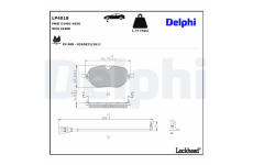 Sada brzdových destiček, kotoučová brzda DELPHI LP4018