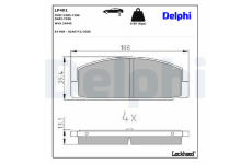 Sada brzdových platničiek kotúčovej brzdy DELPHI LP401