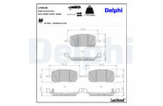Sada brzdových destiček, kotoučová brzda DELPHI LP4020