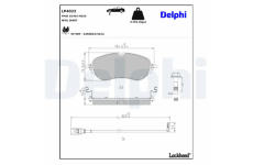 Sada brzdových destiček, kotoučová brzda DELPHI LP4022