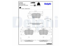Sada brzdových destiček, kotoučová brzda DELPHI LP4026
