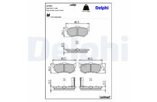 Sada brzdových destiček, kotoučová brzda DELPHI LP404