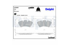 Sada brzdových destiček, kotoučová brzda DELPHI LP4060