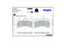 Sada brzdových destiček, kotoučová brzda DELPHI LP4071