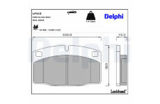 Sada brzdových platničiek kotúčovej brzdy DELPHI LP415