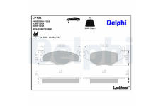 Sada brzdových destiček, kotoučová brzda DELPHI LP421