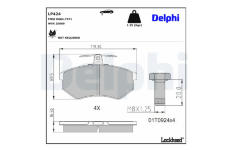 Sada brzdových platničiek kotúčovej brzdy DELPHI LP424