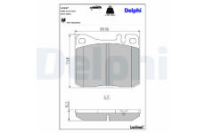 Sada brzdových destiček, kotoučová brzda DELPHI LP427