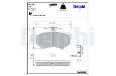 Sada brzdových platničiek kotúčovej brzdy DELPHI LP429