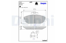 Sada brzdových destiček, kotoučová brzda DELPHI LP437