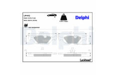 Sada brzdových platničiek kotúčovej brzdy DELPHI LP442
