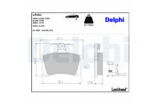 Sada brzdových platničiek, Parkovacia kotúčová brzda DELPHI LP451